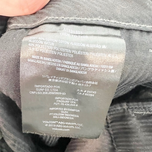 VOLCOM GRAY STRAIGHT LEG FLAT FRONT PANTS MENS SZ 29 - Picture 6 of 7